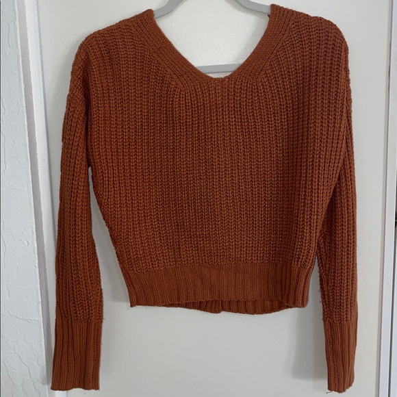 moon & madison Rust Cable Knit Cardigan | S - Picture 3 of 7
